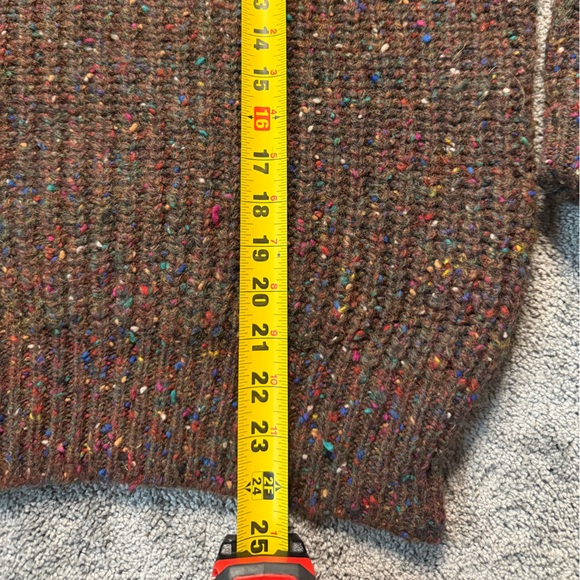 Vintage 80s GAP Sweater Brown Medium Chunky Knit 100% Wool made in Sri Lanka - Picture 4 of 6